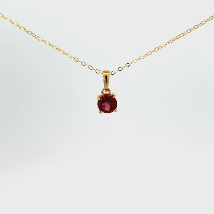 Faceted Gemstone Necklaces in Gold Over Sterling Silver