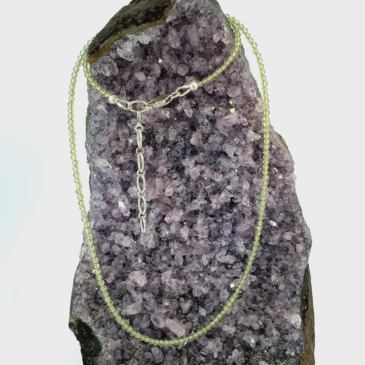 Faceted Peridot Beaded Necklace