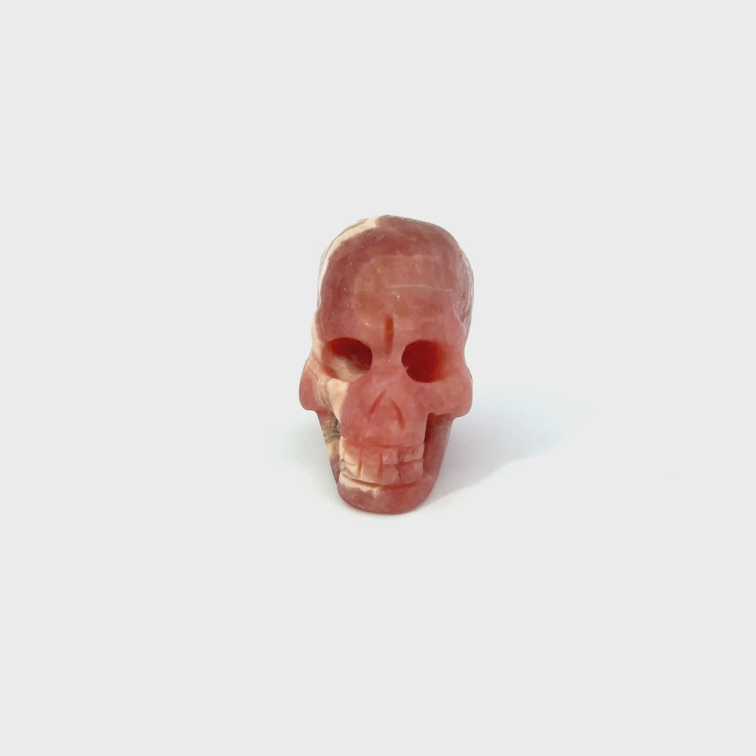 Small Rhodochrosite Skull Figurine