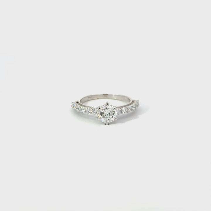 Brilliant-Cut Lab Diamond Ring in Sterling Silver