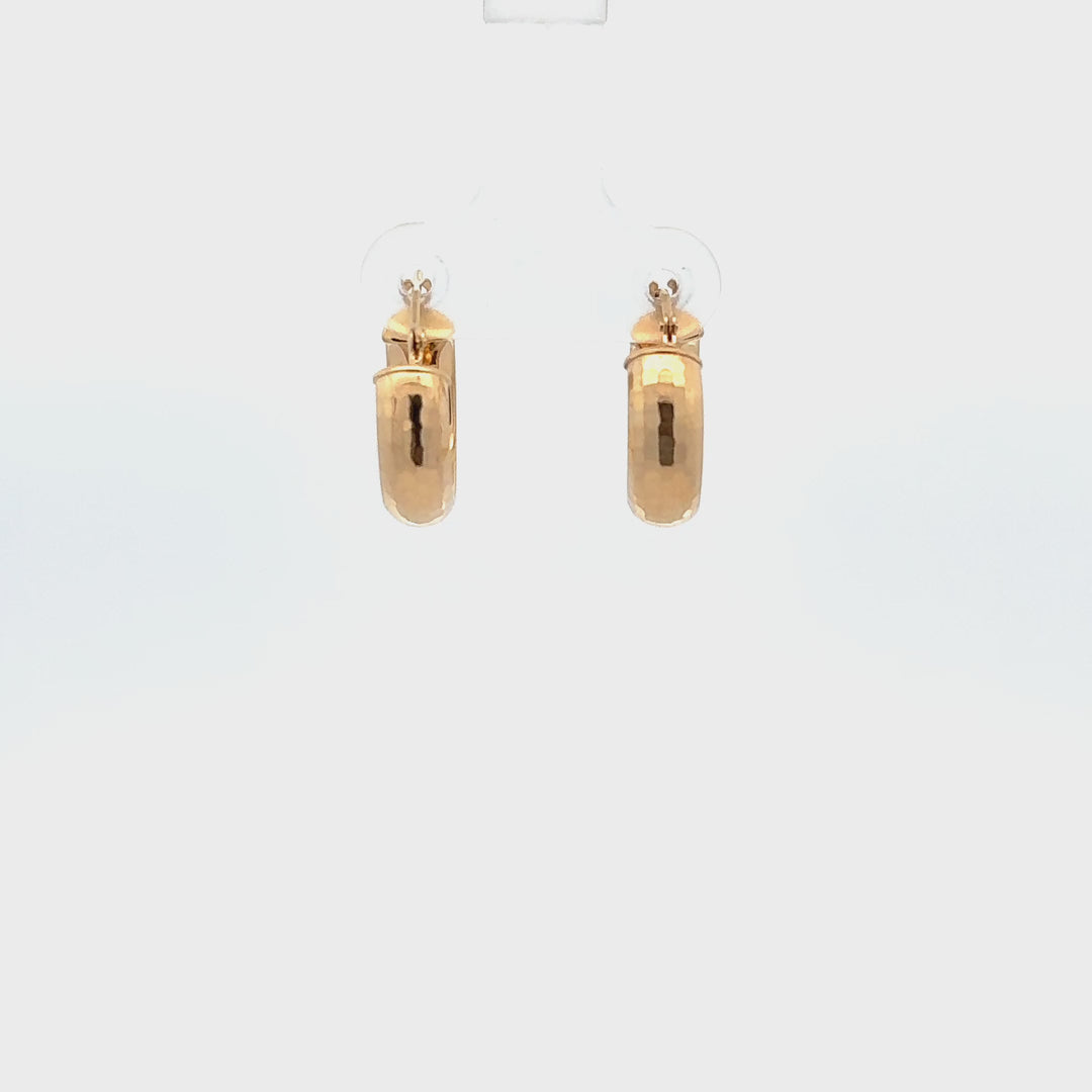 Vintage Hoop Earrings in 14K Yellow Gold