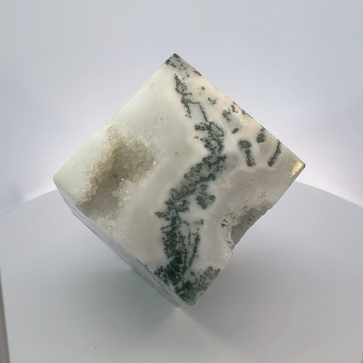 Moss Agate Cube