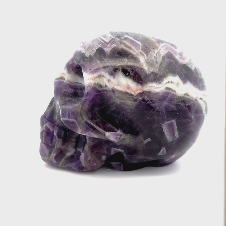 Chevron Amethyst Skull