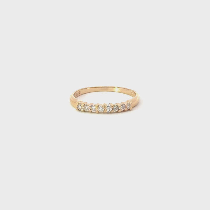Vintage Diamond Band Ring in 14K Yellow Gold