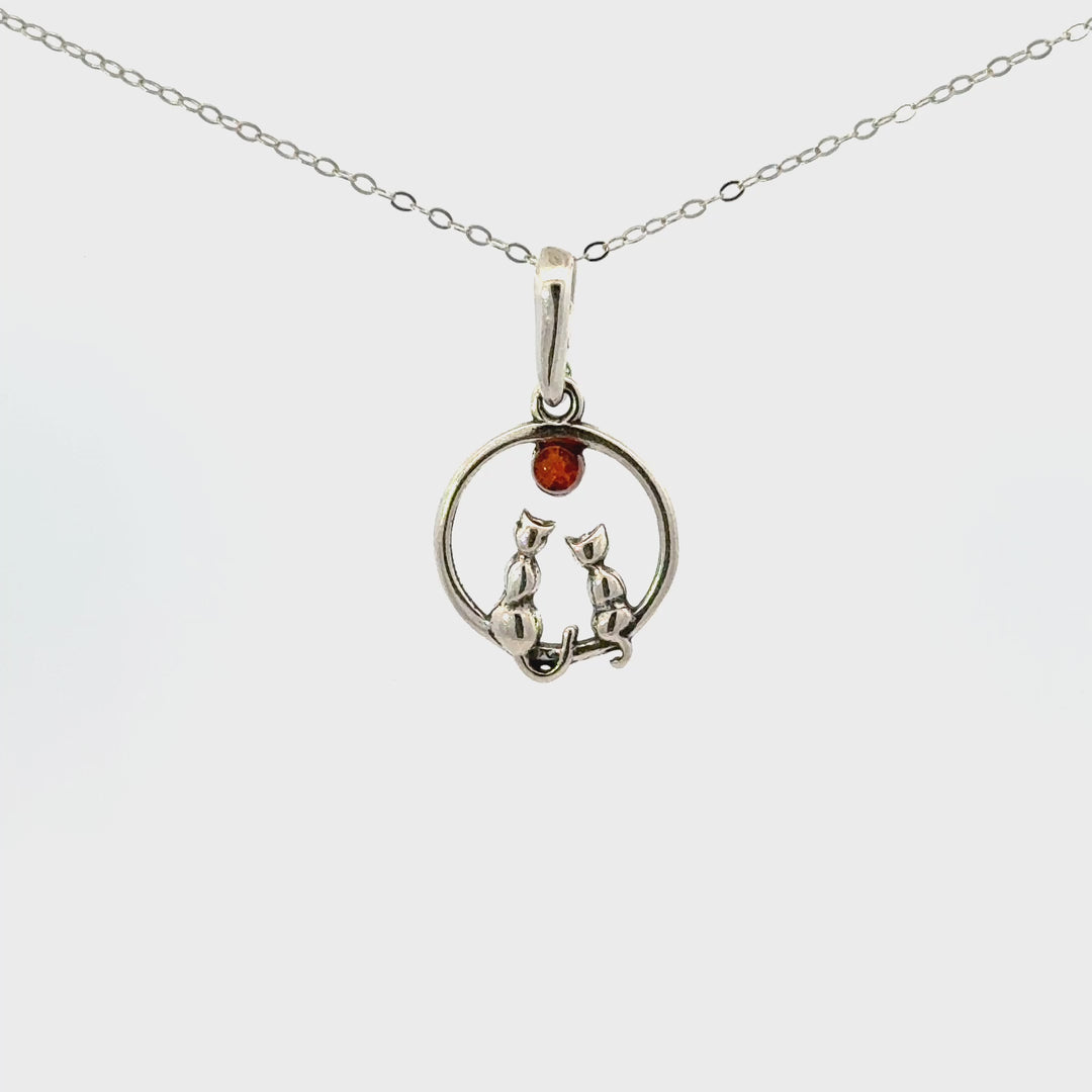 Amber Necklaces in Sterling Silver