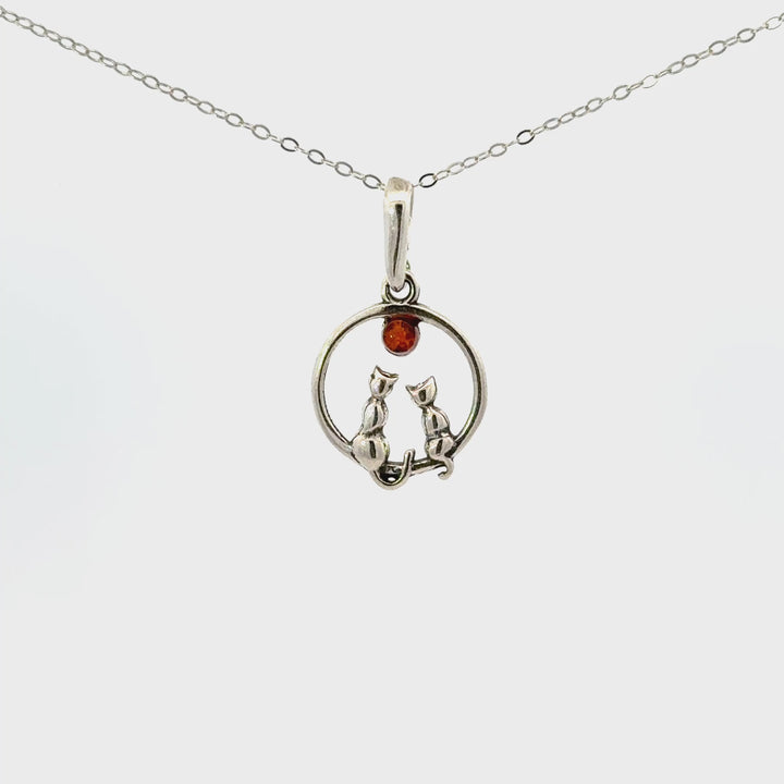 Amber Necklaces in Sterling Silver