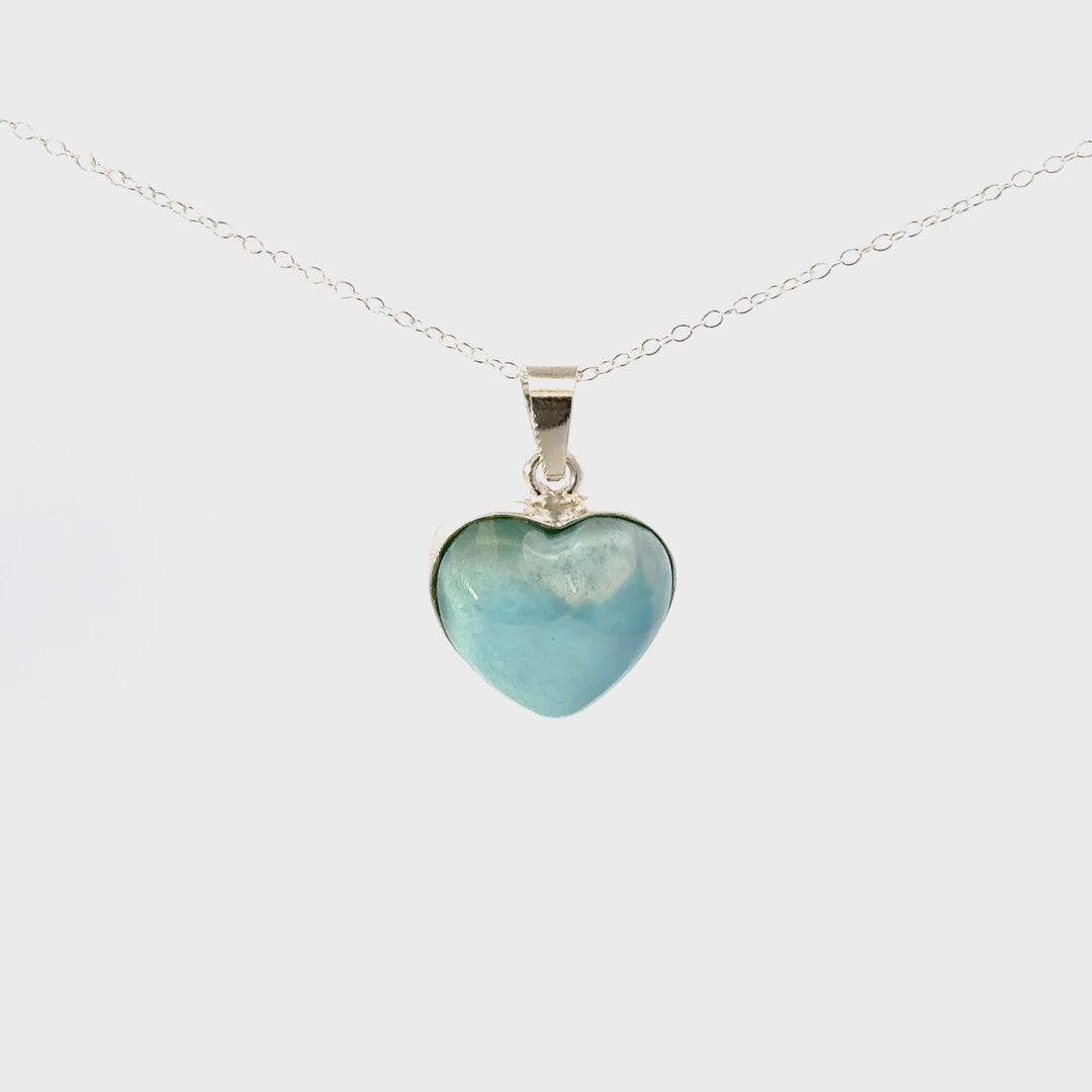 Larimar Pendant Necklace in Sterling Silver