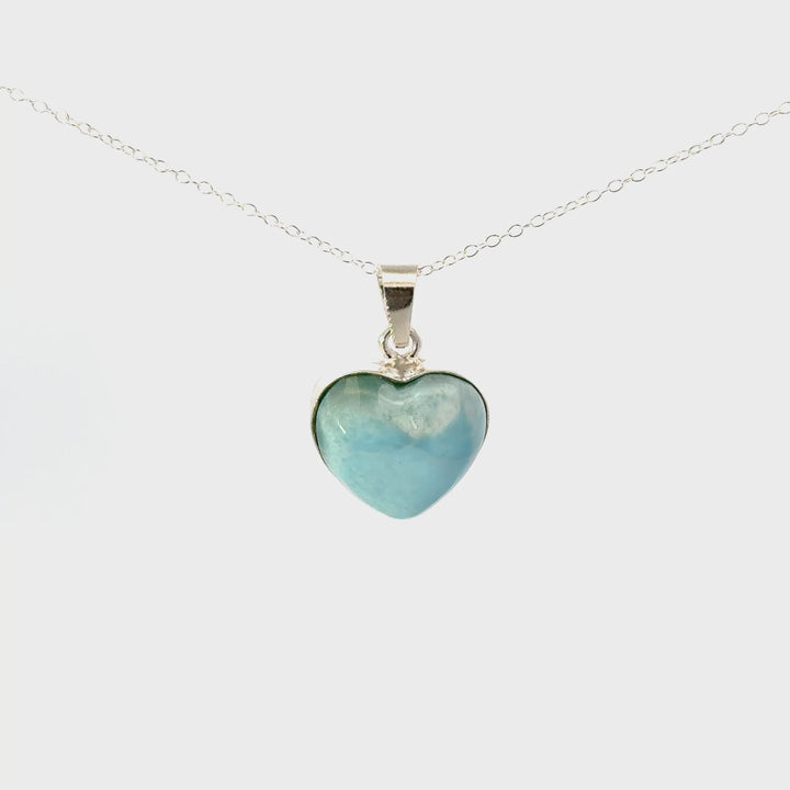 Larimar Pendant Necklace in Sterling Silver