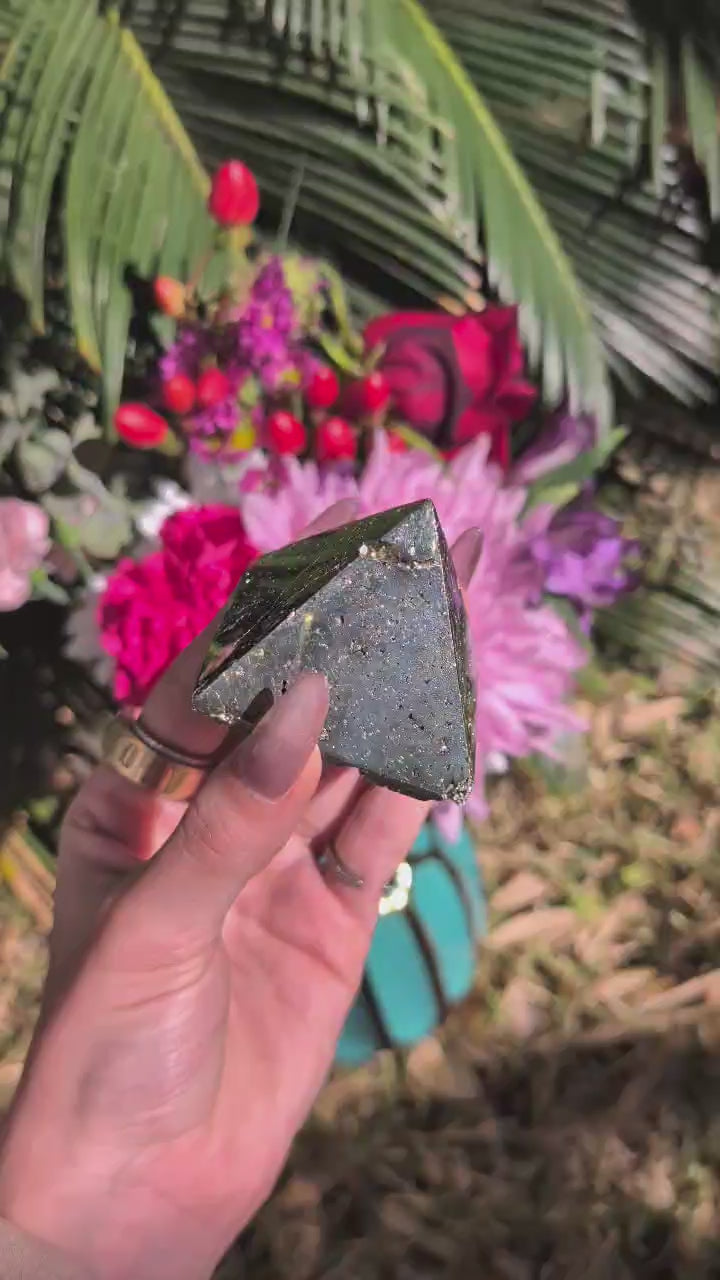 Polished Pyrite Pyramid