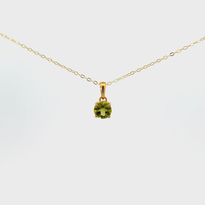 Faceted Gemstone Necklaces in Gold Over Sterling Silver