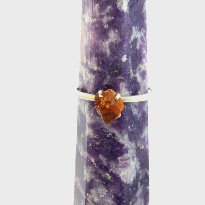 Citrine Freeform Ring in Sterling Silver