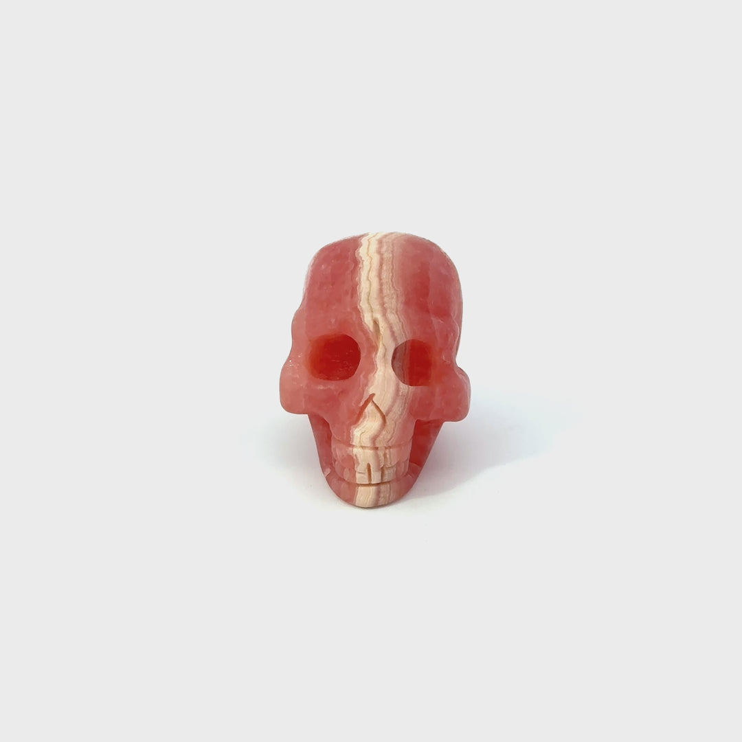 Small Rhodochrosite Skull Figurine