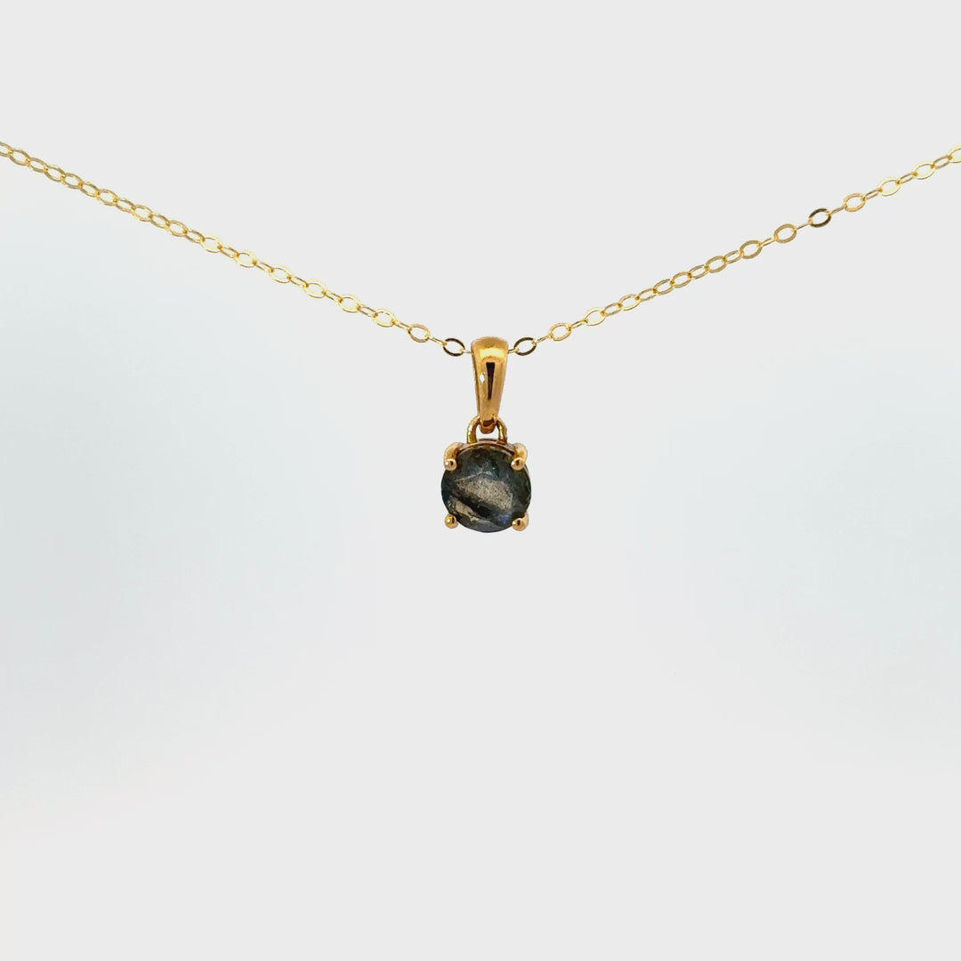 Faceted Gemstone Necklaces in Gold Over Sterling Silver