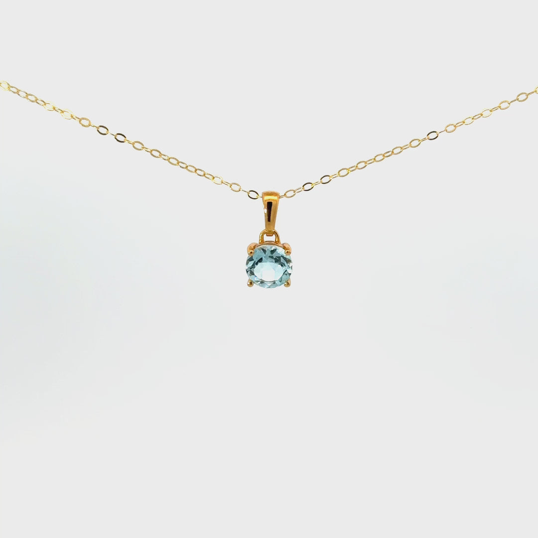 Faceted Gemstone Necklaces in Gold Over Sterling Silver