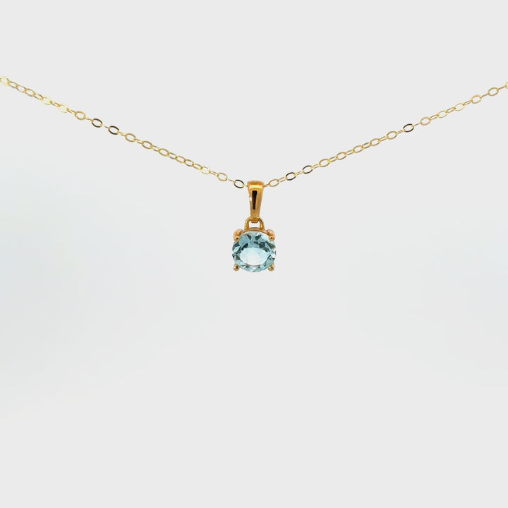 Faceted Gemstone Necklaces in Gold Over Sterling Silver