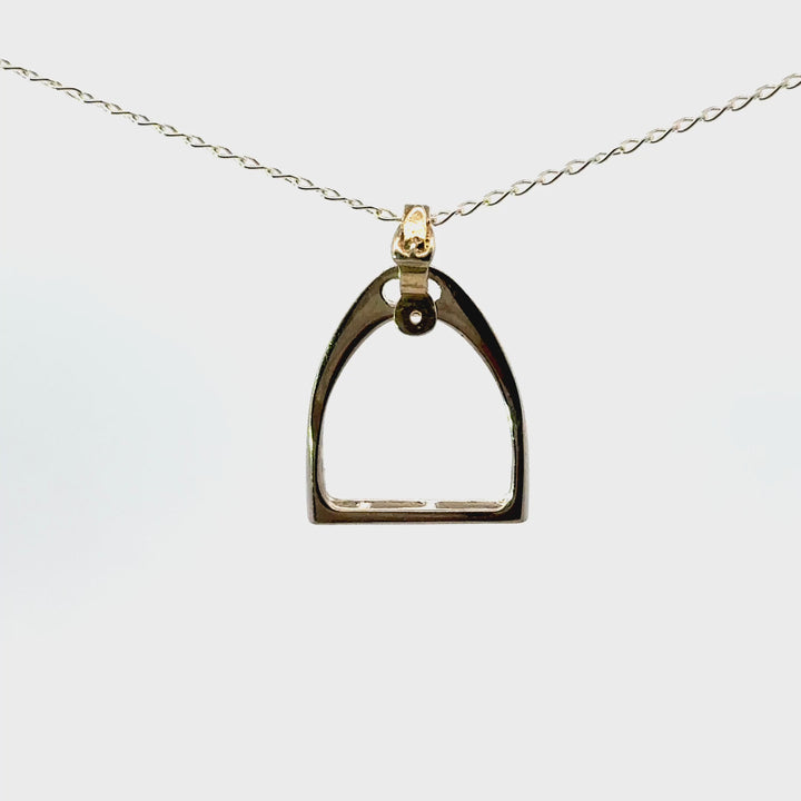Vintage Stirrup Necklace in Sterling Silver
