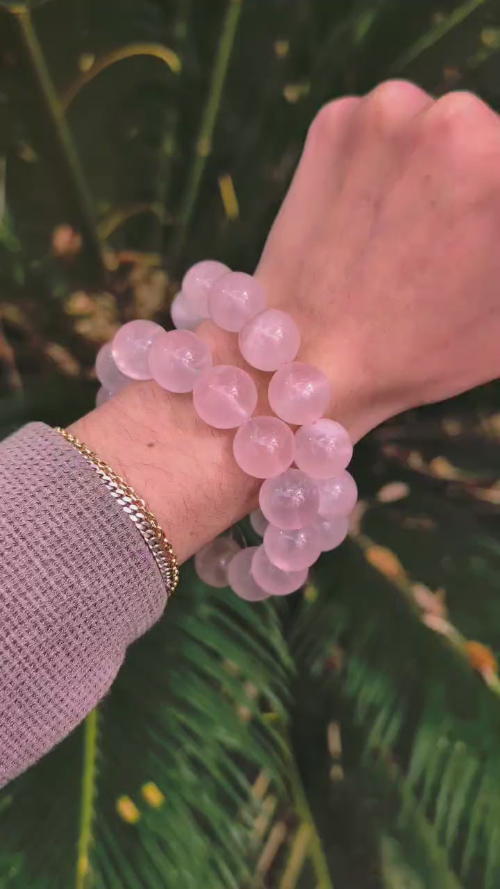 Rose Quartz Beaded Bracelet