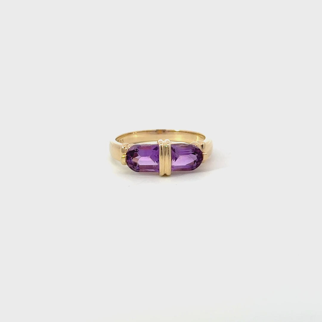 Vintage Amethyst Ring in 14k Yellow Gold