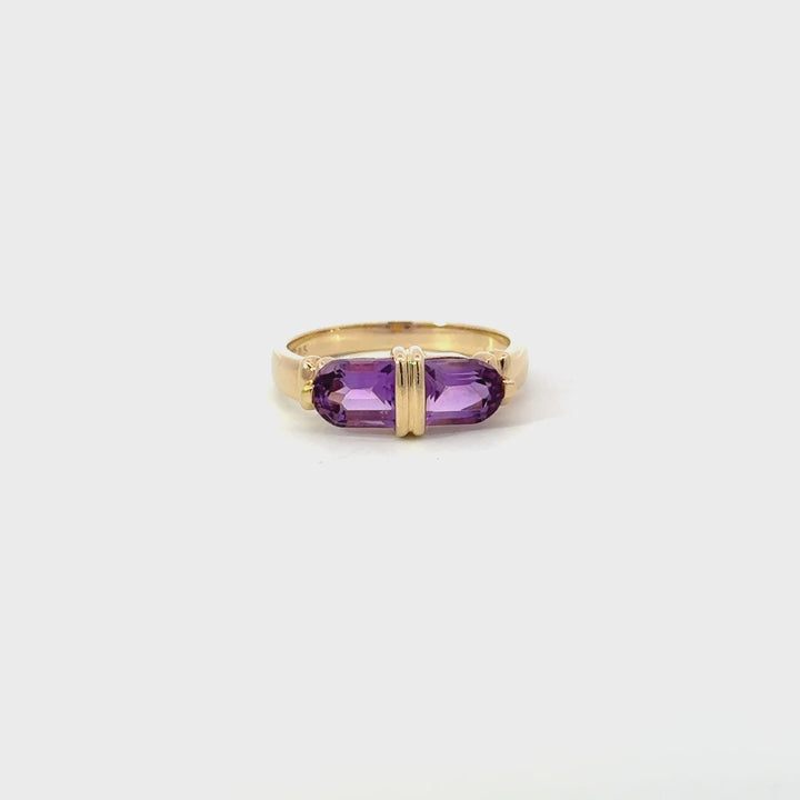 Vintage Amethyst Ring in 14k Yellow Gold